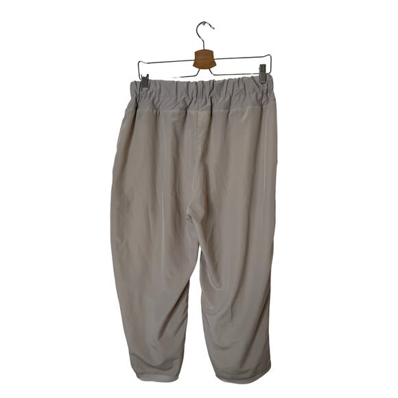 Planet by Lauren G Size 3 Cream Beige Polysilk Drawstring Crop Pant 14/16 1X XL - Picture 7 of 13